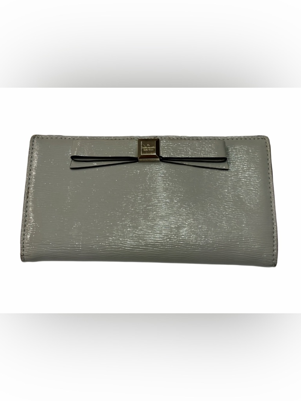 Kate Spade Montford Park Stacy Bifold Wallet Light Smoke Grey Bow